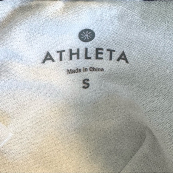 Athleta Tie Dye Wave Break Swim Top S White Blue - Picture 5 of 8
